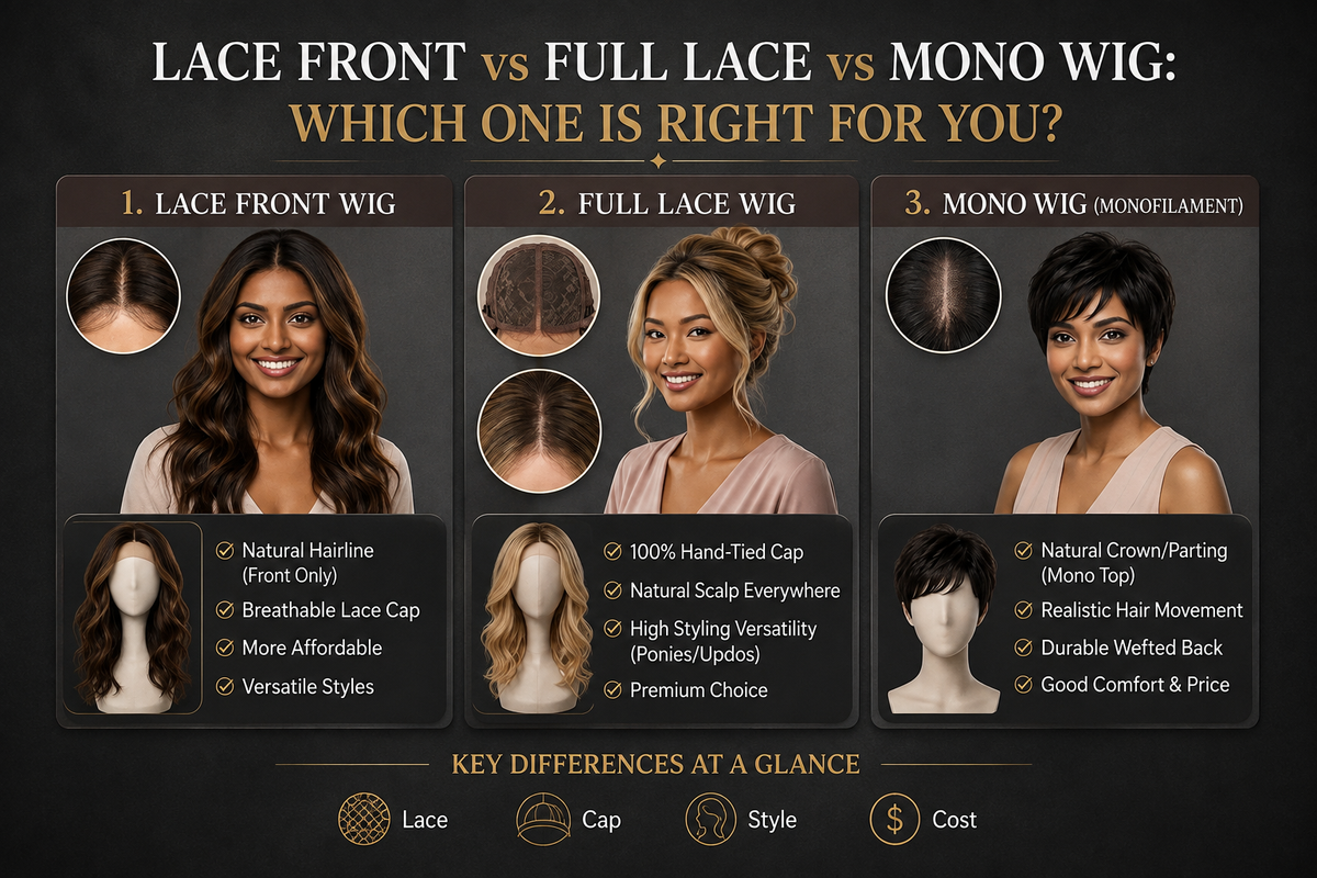 Lace Front vs Full Lace vs Mono Wig: Which One Is Right for You?