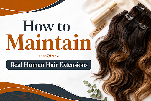 Maintain Real Human Hair Extensions